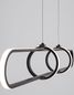 Preview: Nova Luce ARTE LED Pendelleuchte Matt schwarz 29W Warmweiss 90x13x120cm dimmbar 9113121