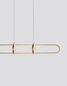 Preview: Nova Luce ARTE LED Pendelleuchte Gold 29W Warmweiss 90x13x120cm dimmbar 9113122