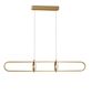 Preview: Nova Luce ARTE LED Pendelleuchte Gold 29W Warmweiss 90x13x120cm dimmbar 9113122