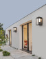 Preview: Nova Luce LOVETO LED Wandleuchte Anthrazit 1,5W IP65 Warmweiss 14,5x16,2x24cm Solar Bewegungsmelder 9120621