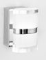 Preview: Nova Luce SABIA LED Wandleuchte Chrom 10W IP44 Warmweiss 8,5x9,8x7,5cm 9122321