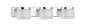 Preview: Nova Luce SABIA LED Wandleuchte Chrom 15W IP44 Warmweiss 38x9,8x7,5cm 9122331