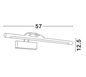 Preview: Nova Luce TIFFANY LED Wandleuchte Messing 12W Neutralweiss 57,5x20x11,5cm 9141288