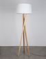 Preview: Nova Luce SALINO Stehlampe E27 Naturholz 160x50cm 9145061