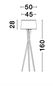 Preview: Nova Luce SALINO Stehlampe E27 Naturholz 160x50cm 9145061