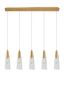 Preview: Nova Luce KOVAC Pendelleuchte G9 5-fach Gold 80x10x180cm dimmbar 9160195