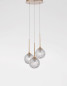 Preview: Nova Luce MIRANO Pendelleuchte G9 3-fach Gold 180x32cm dimmbar 9160212