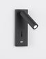 Preview: Nova Luce FUSE LED Wandleuchte Schwarz 3W Warmweiss 6x12,3x18cm 9170102