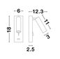 Preview: Nova Luce FUSE LED Wandleuchte Schwarz 3W Warmweiss 6x12,3x18cm 9170102