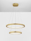 Preview: Nova Luce EMPATIA LED Pendelleuchte Messing 60W Warmweiss 120x60cm dimmbar 9172866
