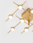 Preview: Nova Luce ATOMO LED Deckenleuchte Gold 25W Warmweiss 61x52x14cm dimmbar 9180610