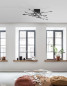 Preview: Nova Luce RACCIO LED Deckenleuchte Schwarz 59W Warmweiss 94,5x94,5x21cm dimmbar 9180714
