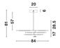 Preview: Nova Luce RACCIO LED Pendelleuchte Schwarz 48W Warmweiss 84x80x81cm dimmbar 9180780