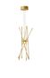Preview: Nova Luce RACCIO LED Pendelleuchte Messing 68W Warmweiss 120x85cm dimmbar 9180782