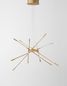 Preview: Nova Luce RACCIO LED Pendelleuchte Messing 68W Warmweiss 120x85cm dimmbar 9180782