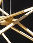 Preview: Nova Luce RACCIO LED Pendelleuchte Messing 68W Warmweiss 120x85cm dimmbar 9180782
