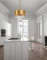 Preview: Nova Luce GRANE Pendelleuchte E14 4-fach Gold 120x40cm dimmbar 9181100