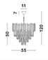 Preview: Nova Luce GRANE Pendelleuchte E14 8-fach Gold 120x55cm dimmbar 9181200