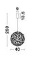 Preview: Nova Luce SOLE LED Pendelleuchte Gold 21W Warmweiss 250x410cm 9186002