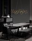 Preview: Nova Luce NEBULA LED Pendelleuchte Gold 33,6W Warmweiss 108x32x120cm 9186807