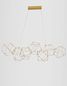 Preview: Nova Luce NEBULA LED Pendelleuchte Gold 33,6W Warmweiss 108x32x120cm 9186807