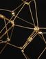 Preview: Nova Luce NEBULA LED Pendelleuchte Gold 33,6W Warmweiss 108x32x120cm 9186807