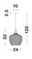 Preview: Nova Luce LONI Pendelleuchte E27 Schwarz 120x24cm dimmbar 9191242