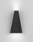 Preview: Nova Luce MILEY LED Wandleuchte Schwarz 7W IP65 Warmweiss 7,4x7,4x13,6cm 9202262