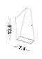 Preview: Nova Luce MILEY LED Wandleuchte Schwarz 7W IP65 Warmweiss 7,4x7,4x13,6cm 9202262