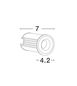 Preview: Nova Luce BANG LED Bodeneinbauleuchte Nickel 1W IP67 Warmweiss 4,2x4,2x7cm 9203113