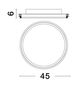 Preview: Nova Luce WILLOW LED Deckenleuchte Weiß 38W Warmweiss 6x45cm 9212913