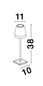 Preview: Nova Luce COLT LED Tischleuchte Schwarz 2W IP54 Warmweiss 11x11x38cm 9223400