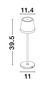 Preview: Nova Luce SEINA LED Tischleuchte Braun 2W IP54 Warmweiss 11,4x11,4x39,5cm 9223403