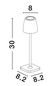 Preview: Nova Luce COLT LED Tischleuchte Rostbraun 2W IP54 Warmweiss 8x8,2x30cm 9223412