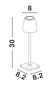 Preview: Nova Luce COLT LED Tischleuchte Olive 2W IP54 Warmweiss 8x8,2x30cm 9223414