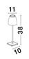 Preview: Nova Luce COLT LED Tischleuchte Olive 2W IP54 Warmweiss 11x11x3cm 9223998