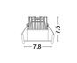 Preview: Nova Luce BLADE LED Einbauspots Weiß 12W IP65 Warmweiss 7,8x7,8x7,5cm 9232116