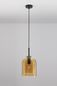 Preview: Nova Luce VELOR Pendelleuchte E27 Schwarz Champagner 240x18cm dimmbar 9236730