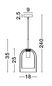Preview: Nova Luce VELOR Pendelleuchte E27 Schwarz Champagner 240x18cm dimmbar 9236730