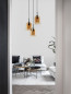 Preview: Nova Luce VELOR Pendelleuchte E27 3-fach Schwarz Champagner 185x30cm dimmbar 9236735
