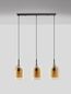 Preview: Nova Luce VELOR Pendelleuchte E27 3-fach Schwarz Champagner 70x18x158cm dimmbar 9236740