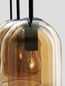 Preview: Nova Luce VELOR Pendelleuchte E27 3-fach Schwarz Champagner 70x18x158cm dimmbar 9236740