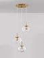 Preview: Nova Luce MAEVE Pendelleuchte E27 3-fach Gold 180x30cm dimmbar 9236755