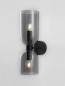 Preview: Nova Luce PALMER Wandleuchte E14 2-fach Schwarz 11,5x16,5x37,5cm dimmbar 9241110