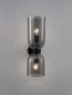 Preview: Nova Luce PALMER Wandleuchte E14 2-fach Schwarz 11,5x16,5x37,5cm dimmbar 9241110