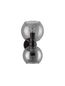 Preview: Nova Luce PALMER Wandleuchte E14 2-fach Schwarz 15x18,5x25,5cm dimmbar 9241120
