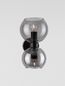 Preview: Nova Luce PALMER Wandleuchte E14 2-fach Schwarz 15x18,5x25,5cm dimmbar 9241120