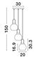 Preview: Nova Luce IRVINE Pendelleuchte E27 3-fach Gold 150x30cm dimmbar 9241190