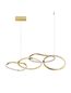 Preview: Nova Luce GIRISH LED Pendelleuchte Gold 51W Warmweiss 100x20x120cm dimmbar 9248111