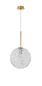 Preview: Nova Luce MIRANO Pendelleuchte G9 Gold/Transparent 180x30cm dimmbar 9260211